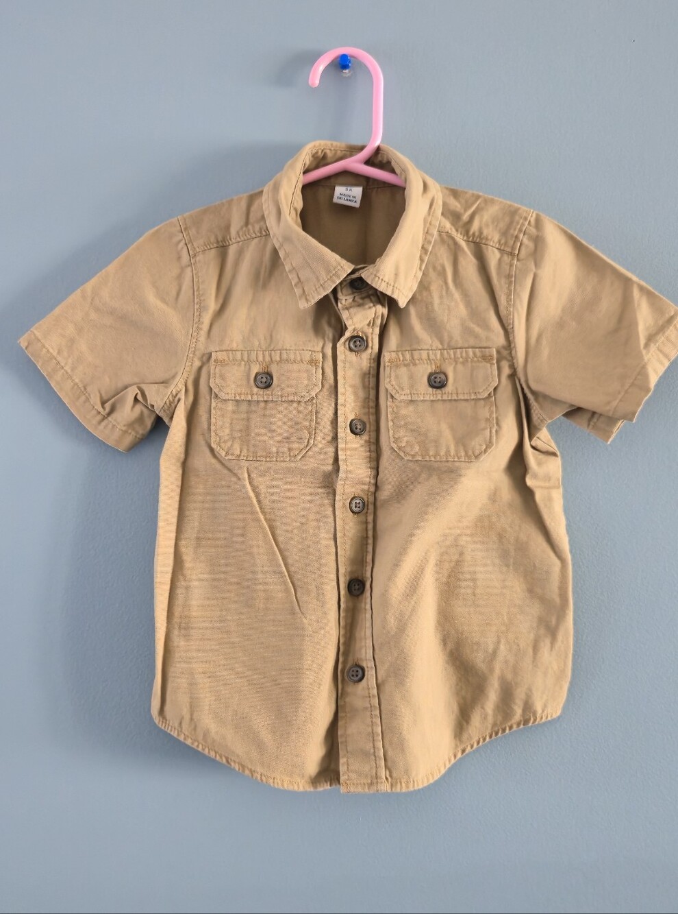 3T Old Navy Khaki Button Up Shirt Boys